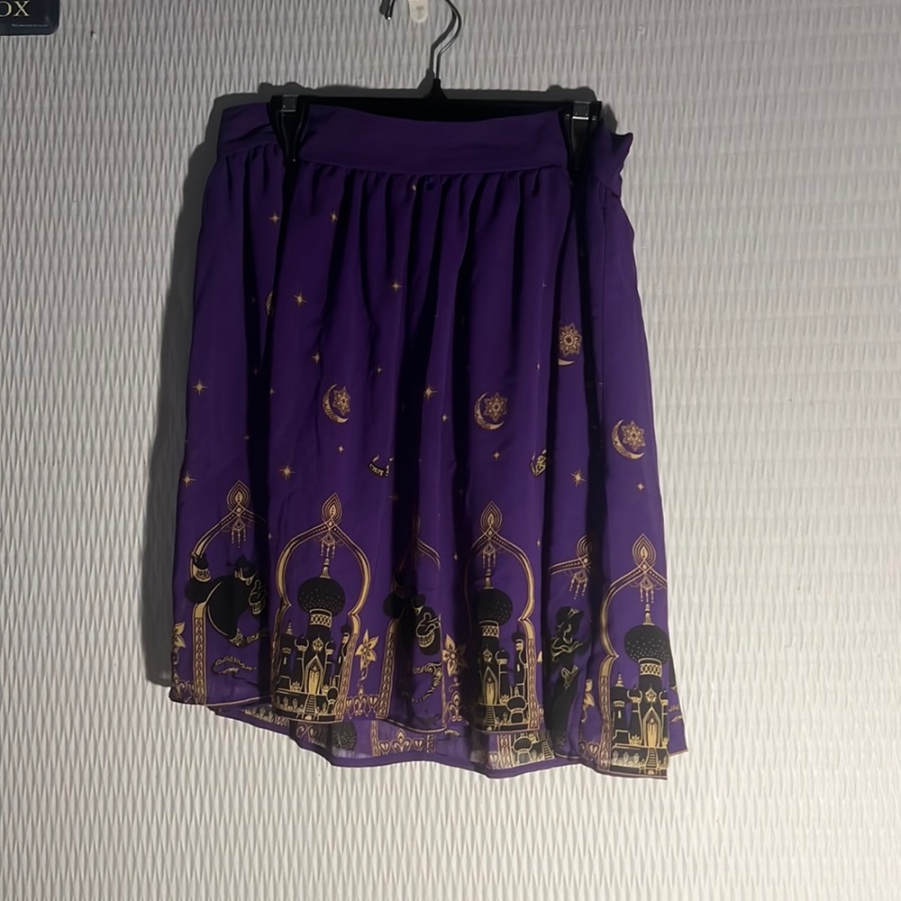 Purple and gold Aladdin Skater Skirt